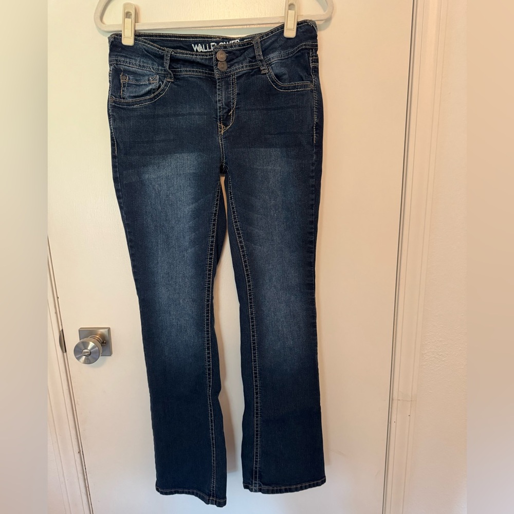 Wallflower Women's Dark Blue Straight Leg Jeans